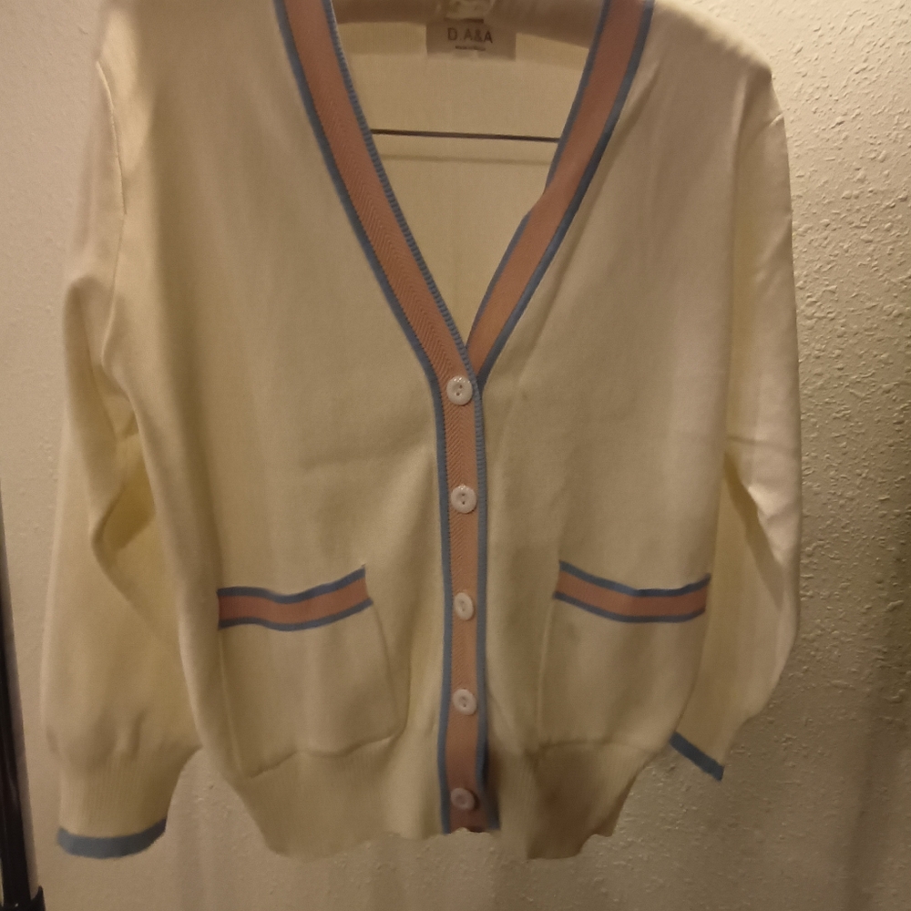 Cream Cardigan Sweater